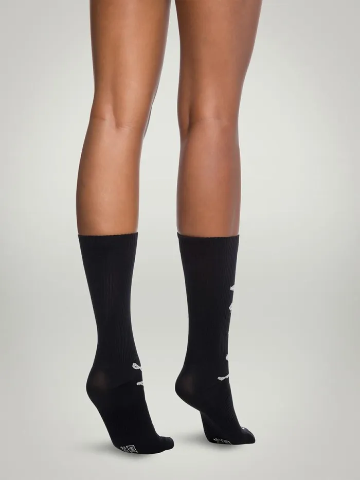 Lurex Logo Script Socks Blacksilver Women Wolford Socks