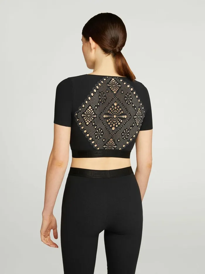 Marina Crop Top Ashblack Women Wolford Tops