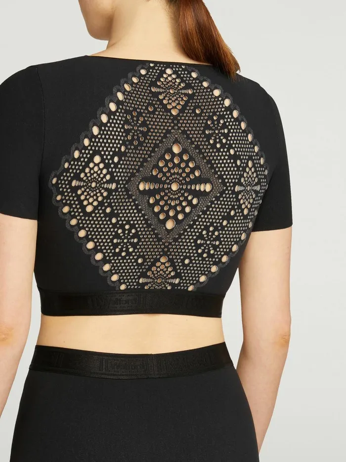 Marina Crop Top Ashblack Women Wolford Tops