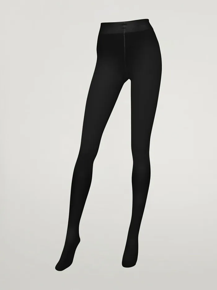 Mary Cotton Rib Tights Black Women Wolford Tights