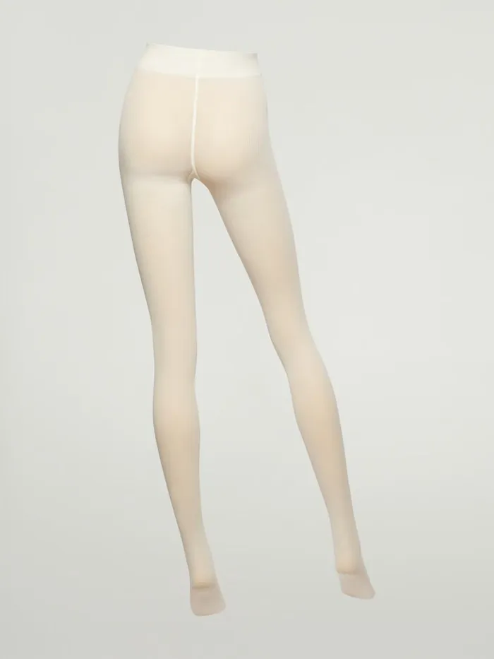 Mary Cotton Rib Tights Ecrue Women Wolford Tights