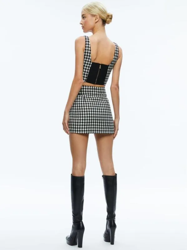 Matching Sets Women Alice Olivia BRESLIN CORSET TOP DONALD SIDE BUTTON SKIRT Matching Sets Women Alice Olivia BRESLIN CORSET TOP DONALD SIDE BUTTON SKIRT