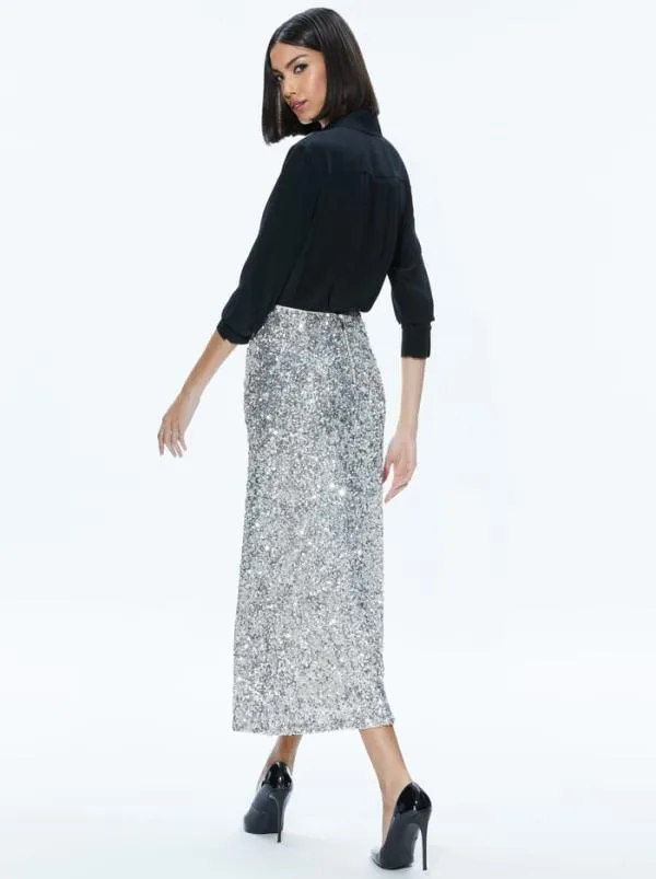 Matching Sets Women Alice Olivia CERESI SEQUIN BANDEAU CROP TOP MAEVE SEQUIN SLIP SKIRT Matching Sets Women Alice Olivia CERESI SEQUIN BANDEAU CROP TOP MAEVE SEQUIN SLIP SKIRT