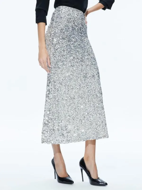Matching Sets Women Alice Olivia CERESI SEQUIN BANDEAU CROP TOP MAEVE SEQUIN SLIP SKIRT Matching Sets Women Alice Olivia CERESI SEQUIN BANDEAU CROP TOP MAEVE SEQUIN SLIP SKIRT