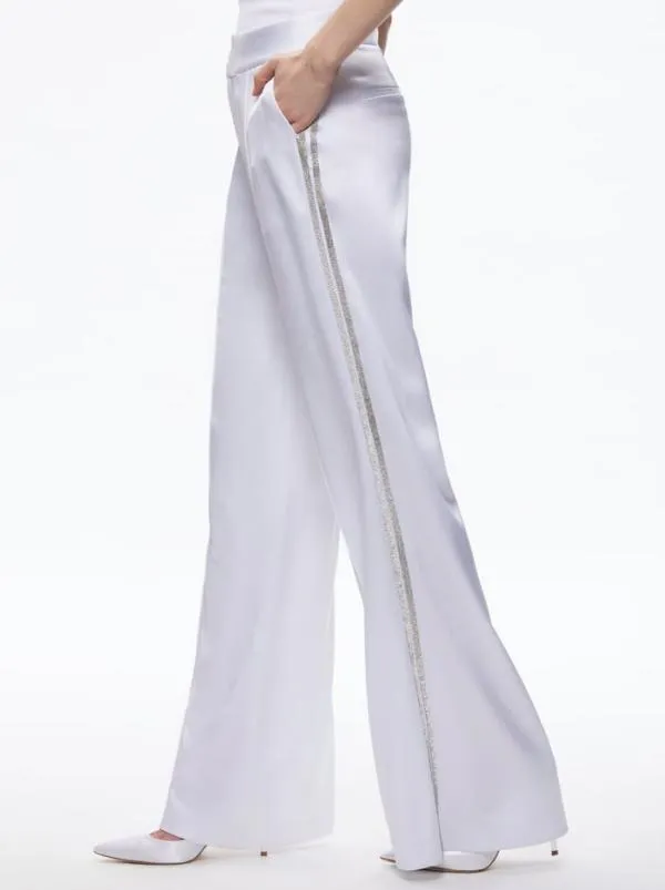 Matching Sets Women Alice Olivia DENNY BLAZER WITH CRYSTAL TRIM DYLAN PANT WITH CRYSTAL TRIM Matching Sets Women Alice Olivia DENNY BLAZER WITH CRYSTAL TRIM DYLAN PANT WITH CRYSTAL TRIM
