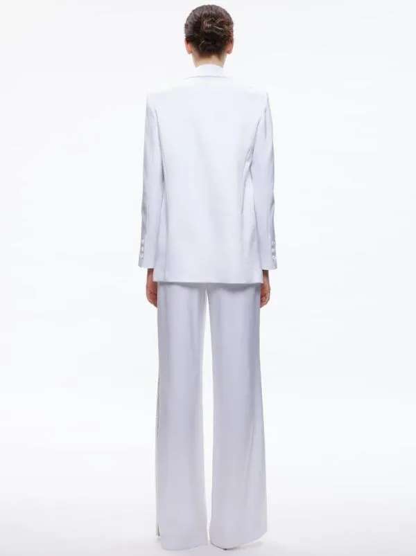Matching Sets Women Alice Olivia DENNY BLAZER WITH CRYSTAL TRIM DYLAN PANT WITH CRYSTAL TRIM Matching Sets Women Alice Olivia DENNY BLAZER WITH CRYSTAL TRIM DYLAN PANT WITH CRYSTAL TRIM