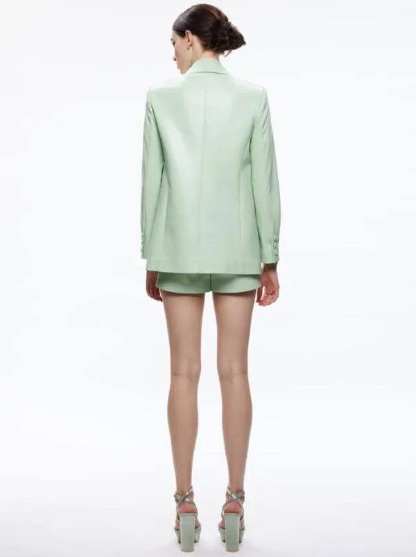 Matching Sets Women Alice Olivia DENNY VEGAN LEATHER SHAWL COLLAR BLAZER OLIVIA VEGAN LEATHER SHORT Matching Sets Women Alice Olivia DENNY VEGAN LEATHER SHAWL COLLAR BLAZER OLIVIA VEGAN LEATHER SHORT