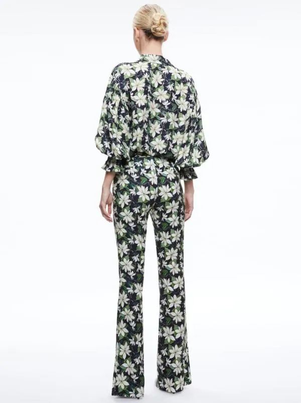 Matching Sets Women Alice Olivia JULIUS COLLARED BLOUSE OLIVIA BOOTCUT PANT