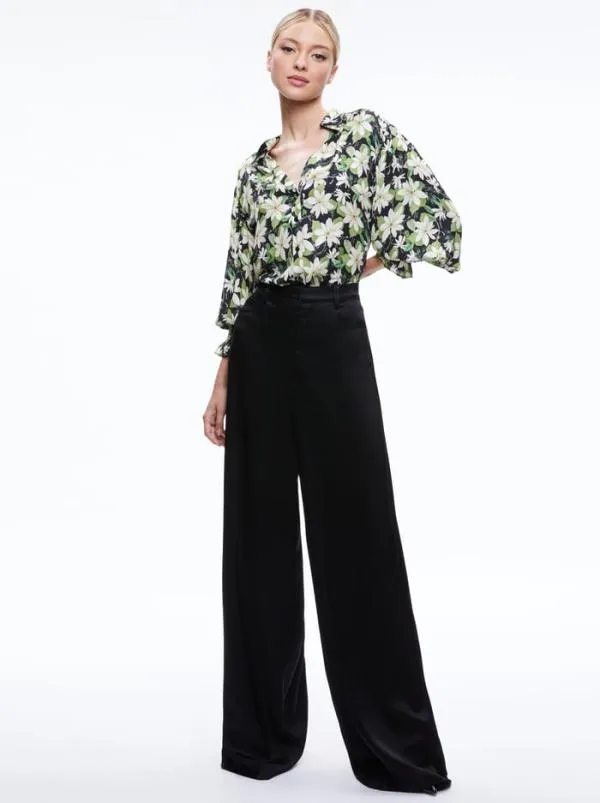 Matching Sets Women Alice Olivia JULIUS COLLARED BLOUSE OLIVIA BOOTCUT PANT