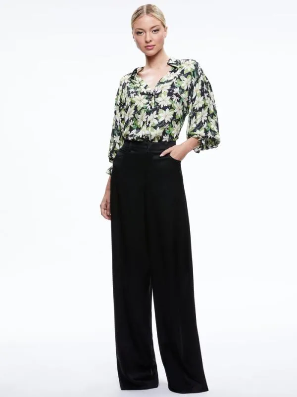 Matching Sets Women Alice Olivia JULIUS COLLARED BLOUSE OLIVIA BOOTCUT PANT
