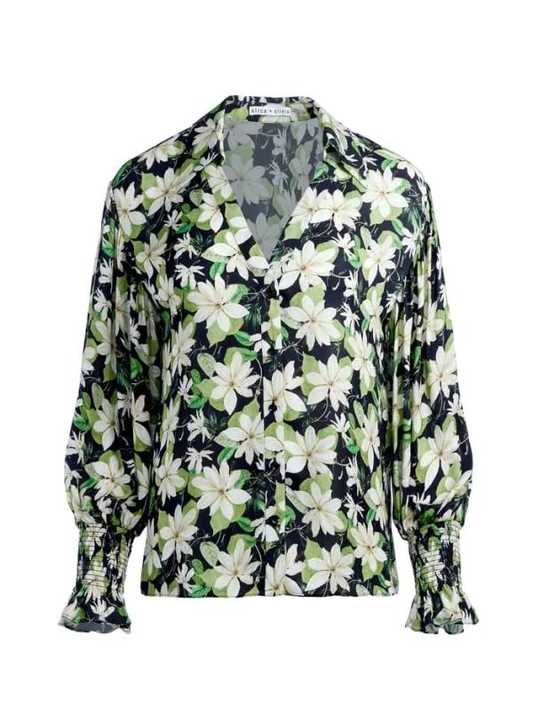Matching Sets Women Alice Olivia JULIUS COLLARED BLOUSE OLIVIA BOOTCUT PANT