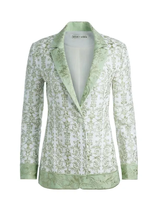 Matching Sets Women Alice Olivia MACEY NOTCH COLLAR FITTED BLAZER DONALD HIGH WAISTED SHORT Matching Sets Women Alice Olivia MACEY NOTCH COLLAR FITTED BLAZER DONALD HIGH WAISTED SHORT