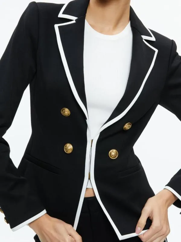 Matching Sets Women Alice Olivia MYA CONTRAST PIPING FITTED BLAZER PRINCESS CONTRAST PIPING PANT Matching Sets Women Alice Olivia MYA CONTRAST PIPING FITTED BLAZER PRINCESS CONTRAST PIPING PANT
