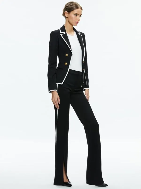 Matching Sets Women Alice Olivia MYA CONTRAST PIPING FITTED BLAZER PRINCESS CONTRAST PIPING PANT Matching Sets Women Alice Olivia MYA CONTRAST PIPING FITTED BLAZER PRINCESS CONTRAST PIPING PANT