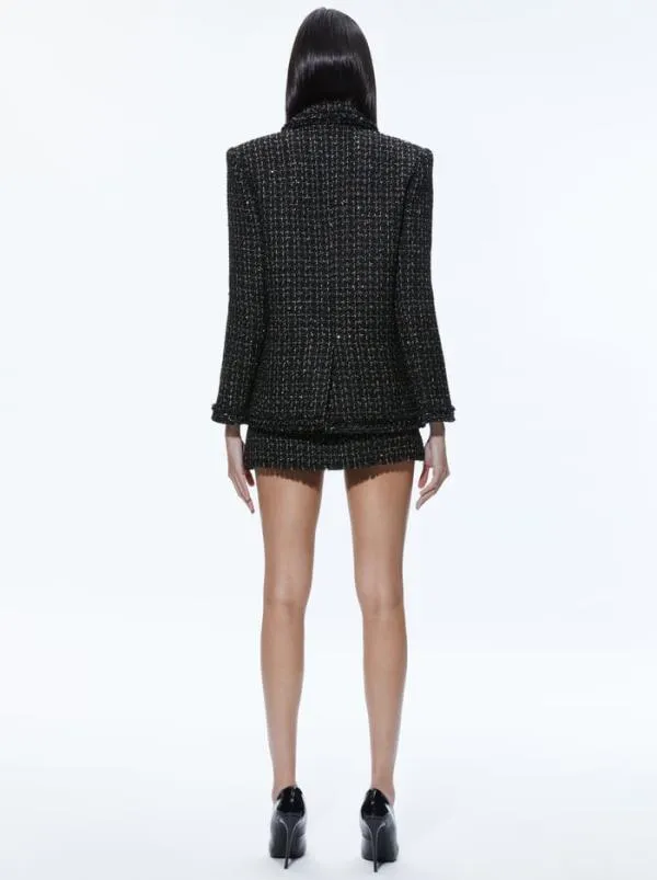 Matching Sets Women Alice Olivia SHAN TWEED CHAIN TRIM BLAZER JALEN CHAIN MINI SKIRT Matching Sets Women Alice Olivia SHAN TWEED CHAIN TRIM BLAZER JALEN CHAIN MINI SKIRT