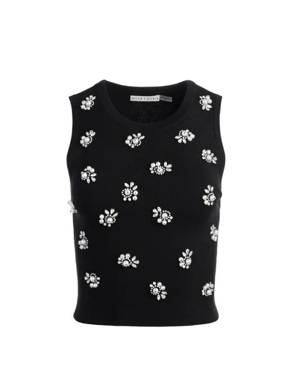 Matching Sets Women Alice Olivia TRINA EMBELLISHED CROPPED CARDIGAN AMITY EMBELLISHED CROPPED TANK Matching Sets Women Alice Olivia TRINA EMBELLISHED CROPPED CARDIGAN AMITY EMBELLISHED CROPPED TANK
