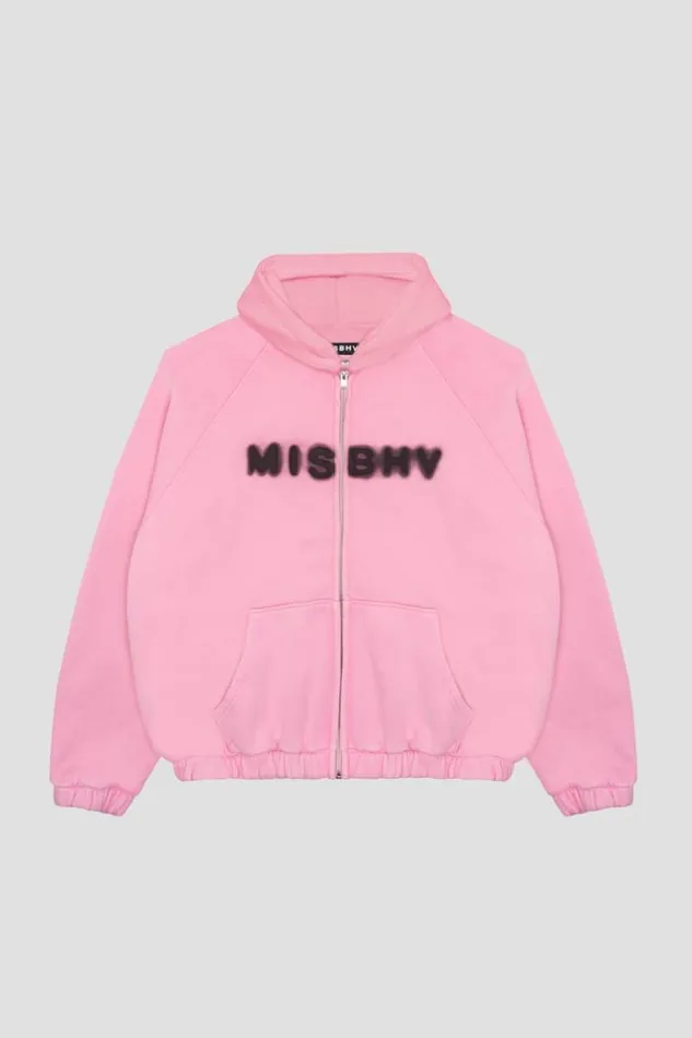 Men Hoodies and Sweats MISBHV Community Zipped Hoodie Vintage Pink
