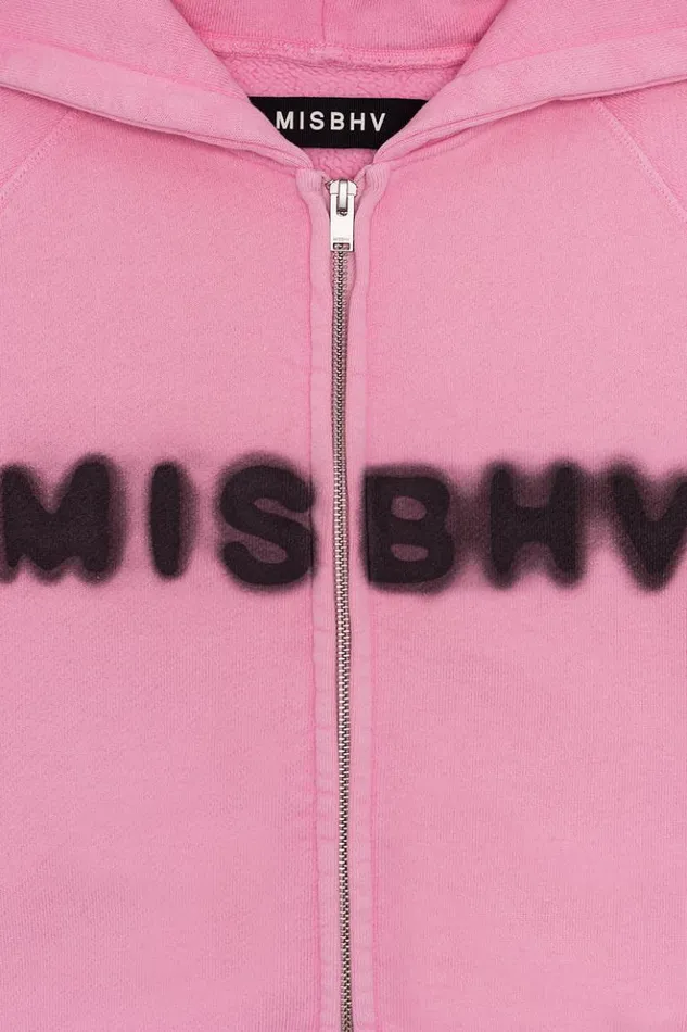 Men Hoodies and Sweats MISBHV Community Zipped Hoodie Vintage Pink