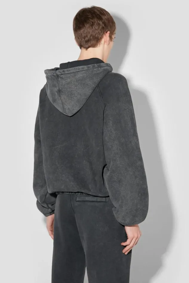 Men Hoodies and Sweats MISBHV Community Zipped Hoodie Washed Black