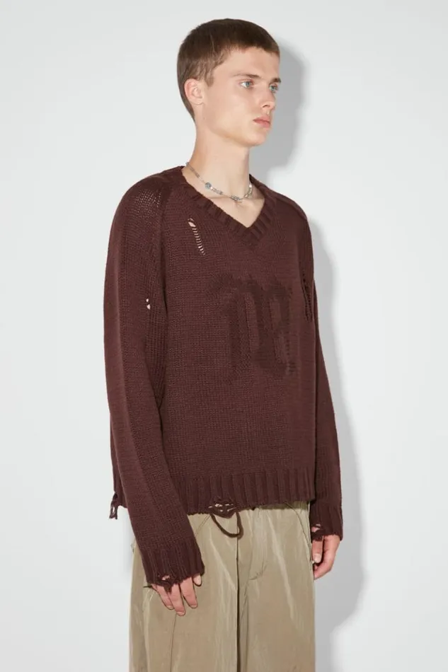 Men Knitwear MISBHV Distressed Knit Brown