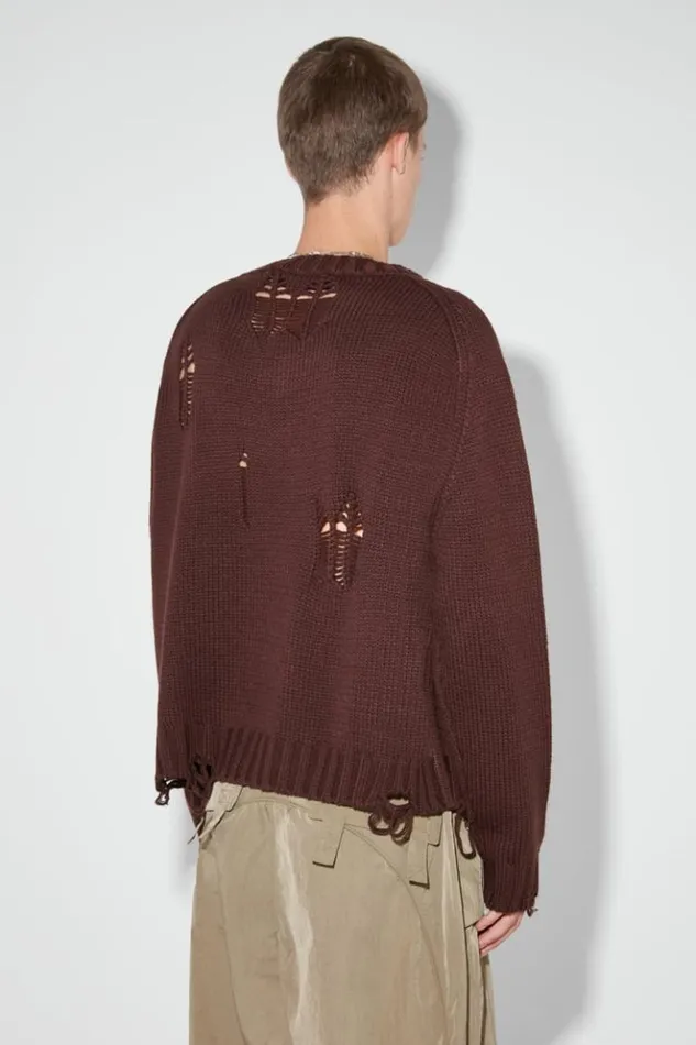 Men Knitwear MISBHV Distressed Knit Brown