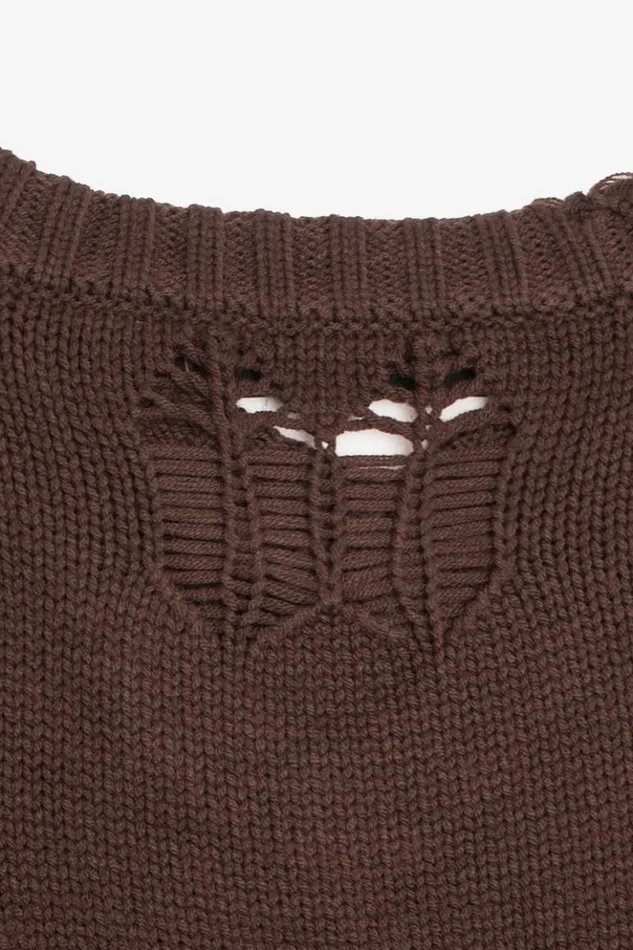Men Knitwear MISBHV Distressed Knit Brown