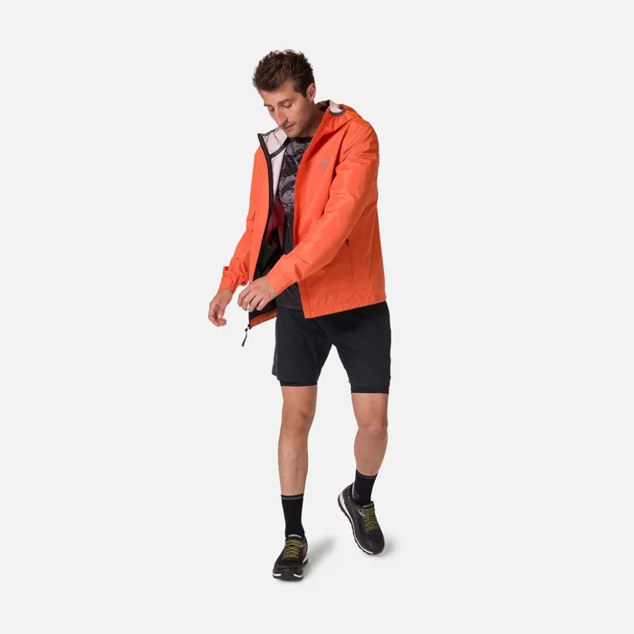 Men Men039s Active Rain Jacket Flameorange Rossignol Softshell and Lightweight Jackets