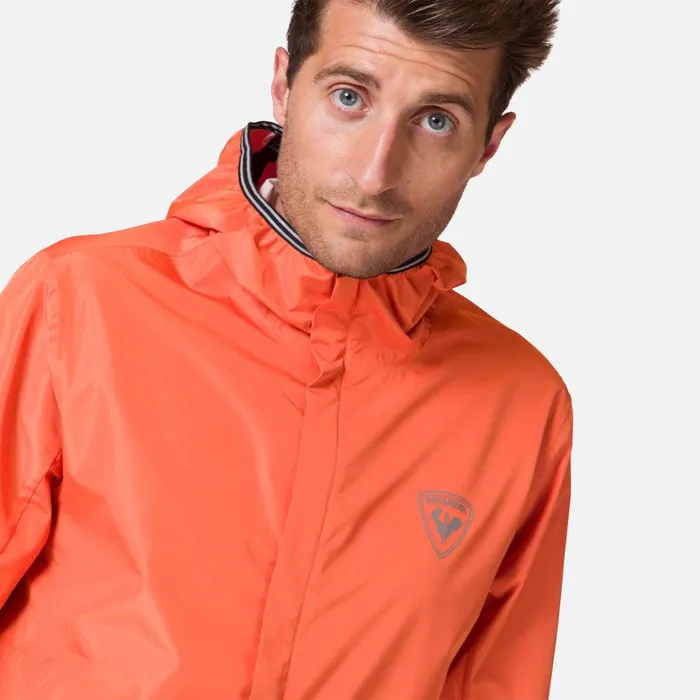 Men Men039s Active Rain Jacket Flameorange Rossignol Softshell and Lightweight Jackets