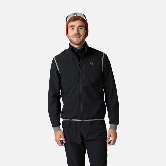 Men Men039s Active Versatile XC Ski Vest Black200 Rossignol Softshell and Lightweight Jackets