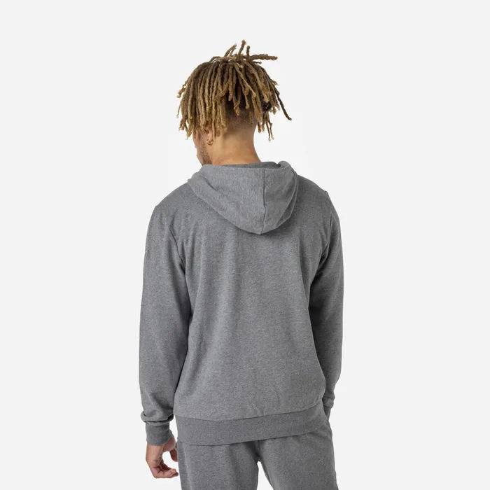 Men Men039s Fullzip Hooded Logo Cotton Sweatshirt Heathergrey280 Rossignol Sweatshirts and Pullovers
