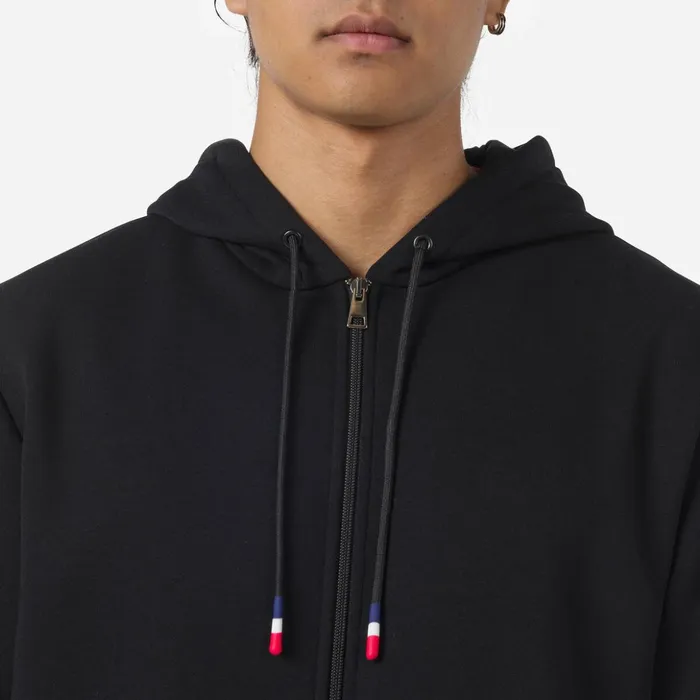 Men Men039s Fullzip Hooded Logo Fleece Sweatshirt Black200 Rossignol Sweatshirts and Pullovers