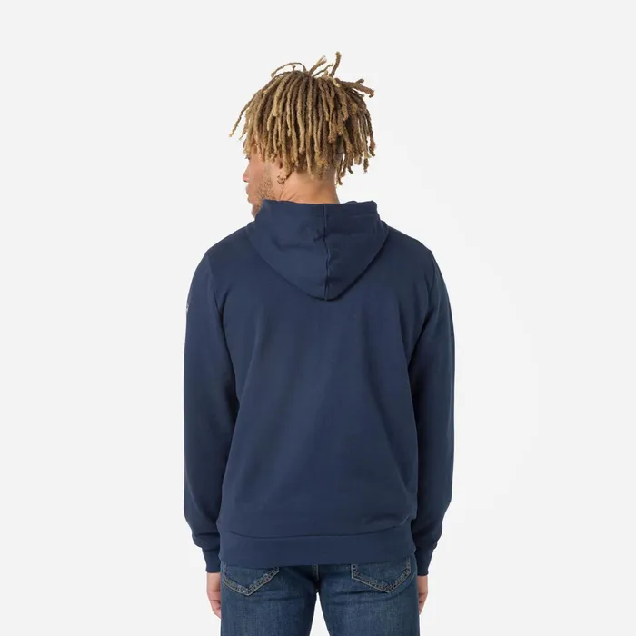 Men Men039s Fullzip Hooded Logo Fleece Sweatshirt Darknavy715 Rossignol Sweatshirts and Pullovers