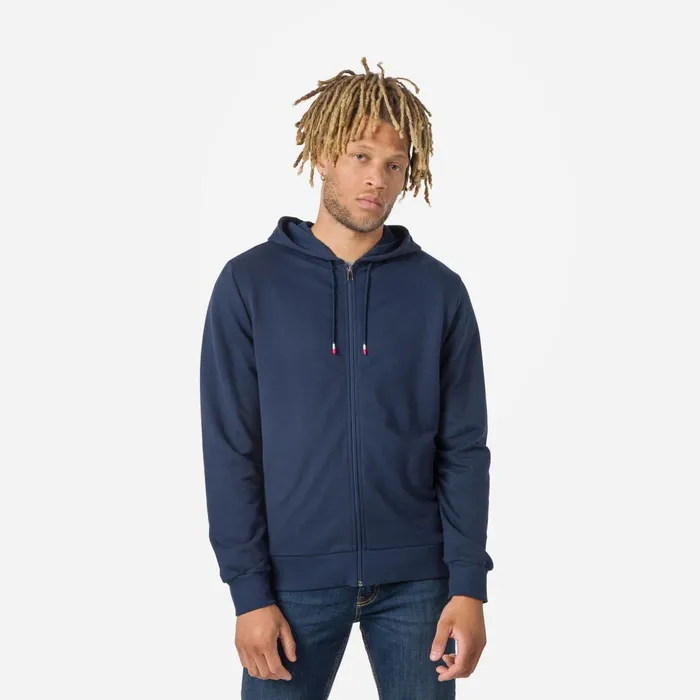 Men Men039s Fullzip Hooded Logo Fleece Sweatshirt Darknavy715 Rossignol Sweatshirts and Pullovers