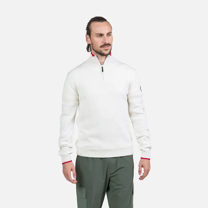 Men Men039s HalfZip Knit Sweater White100 Rossignol Sweatshirts and Pullovers Men Men039s HalfZip Knit Sweater White100 Rossignol Sweatshirts and Pullovers