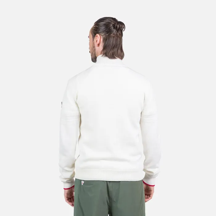 Men Men039s HalfZip Knit Sweater White100 Rossignol Sweatshirts and Pullovers