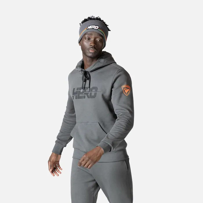 Men Men039s Hero Hooded Sweatshirt Onyxgrey Rossignol Sweatshirts and Pullovers