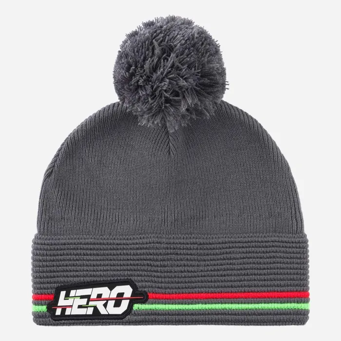 Men Men039s Hero Pompom Beanie Onyxgrey Rossignol Beanies and Headwear