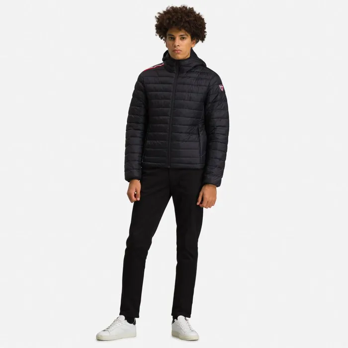 Men Men039s Hooded Insulated Jacket 100GR Black200 Rossignol Softshell and Lightweight Jackets