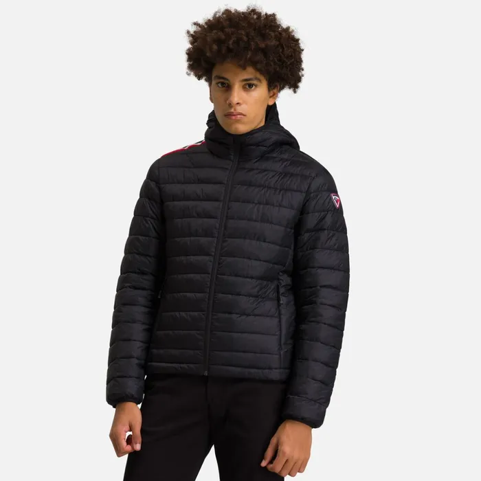 Men Men039s Hooded Insulated Jacket 100GR Black200 Rossignol Softshell and Lightweight Jackets