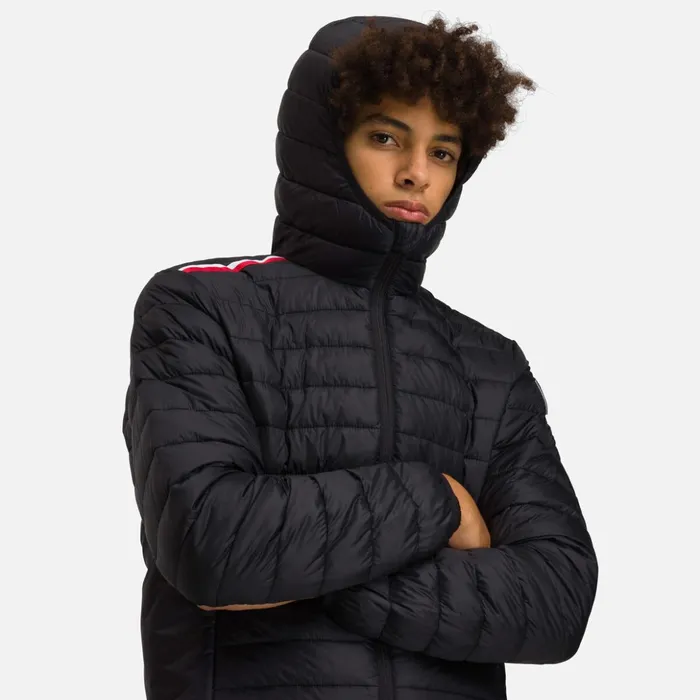Men Men039s Hooded Insulated Jacket 100GR Black200 Rossignol Softshell and Lightweight Jackets