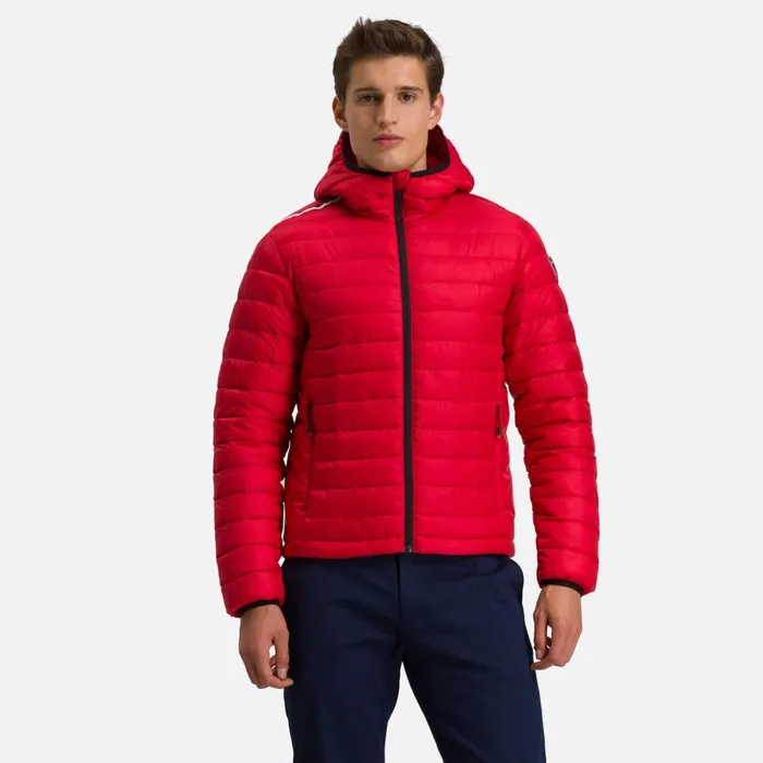 Men Men039s Hooded Insulated Jacket 100GR Carmin307 Rossignol Softshell and Lightweight Jackets