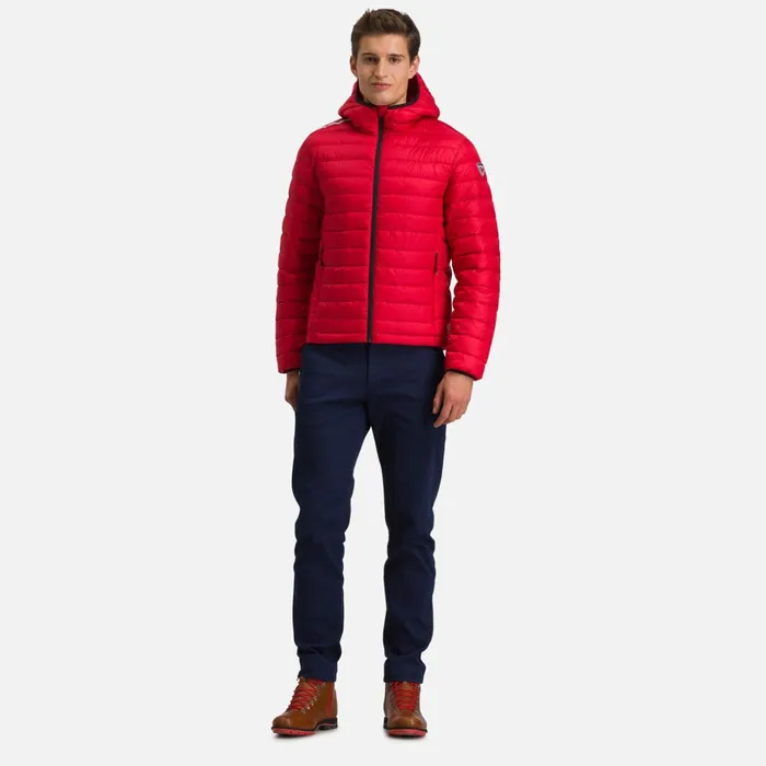 Men Men039s Hooded Insulated Jacket 180GR Carmin307 Rossignol Softshell and Lightweight Jackets