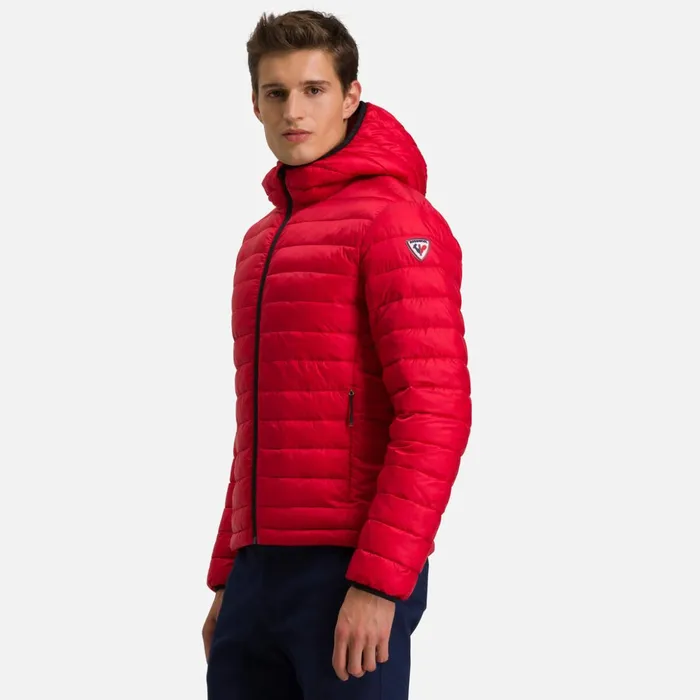 Men Men039s Hooded Insulated Jacket 180GR Carmin307 Rossignol Softshell and Lightweight Jackets