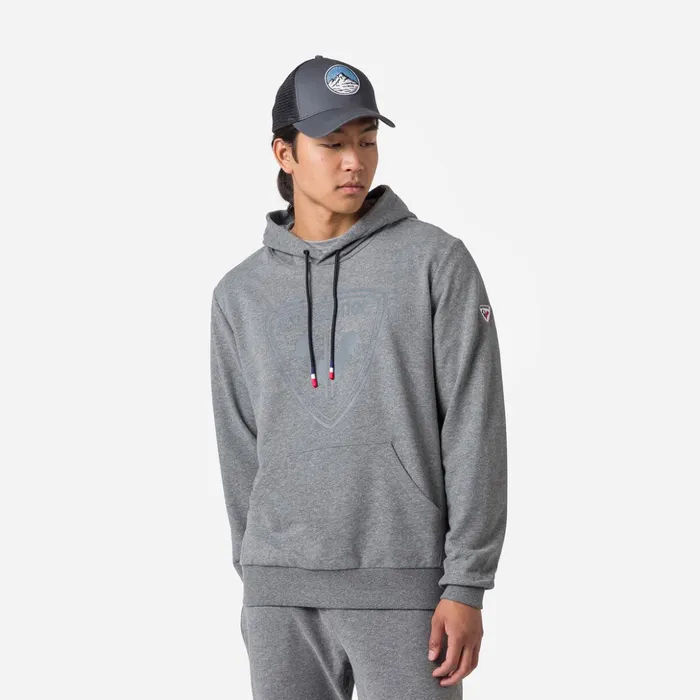 Men Men039s Hooded Logo Cotton Sweatshirt Heathergrey280 Rossignol Sweatshirts and Pullovers