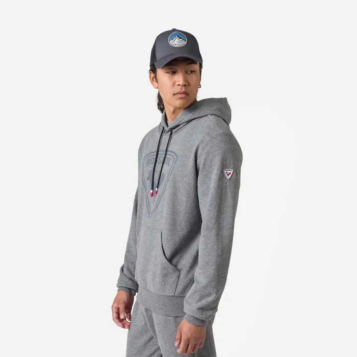 Men Men039s Hooded Logo Cotton Sweatshirt Heathergrey280 Rossignol Sweatshirts and Pullovers