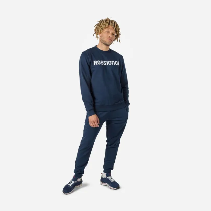 Men Men039s Logo Cotton Sweatshirt Round Neck Darknavy715 Rossignol Sweatshirts and Pullovers