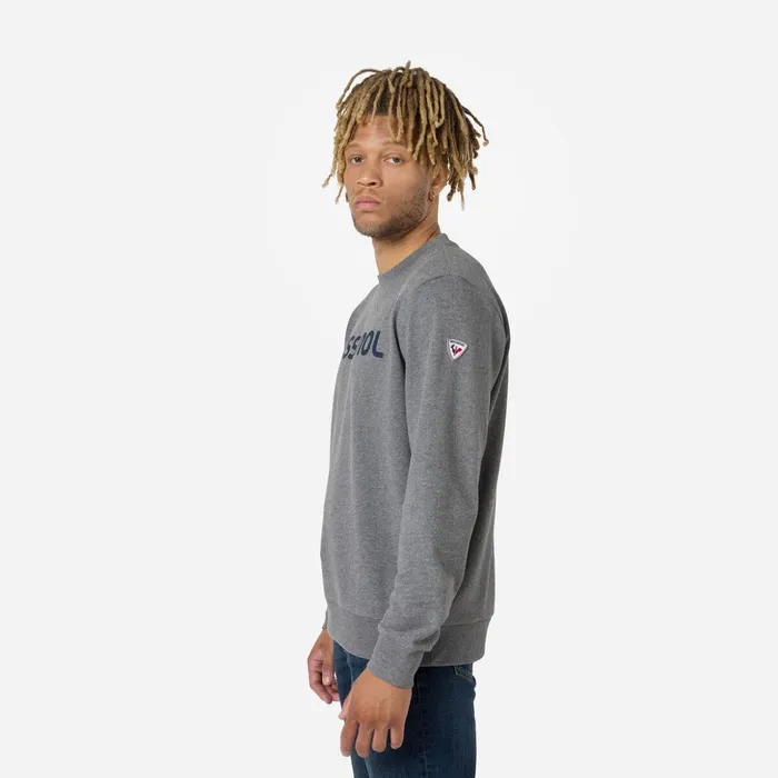 Men Men039s Logo Cotton Sweatshirt Round Neck Heathergrey280 Rossignol Sweatshirts and Pullovers