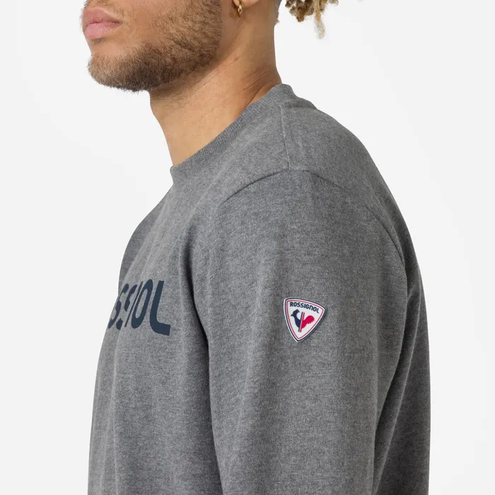 Men Men039s Logo Cotton Sweatshirt Round Neck Heathergrey280 Rossignol Sweatshirts and Pullovers