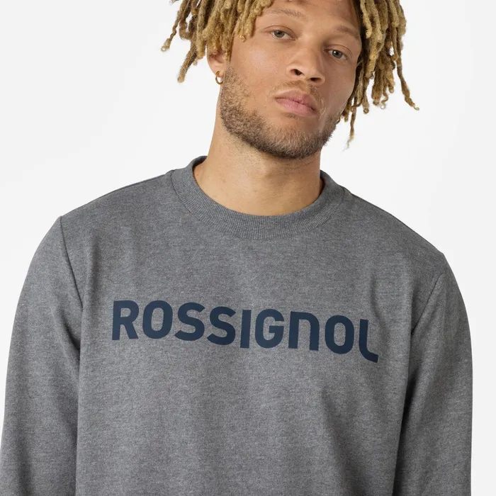Men Men039s Logo Cotton Sweatshirt Round Neck Heathergrey280 Rossignol Sweatshirts and Pullovers