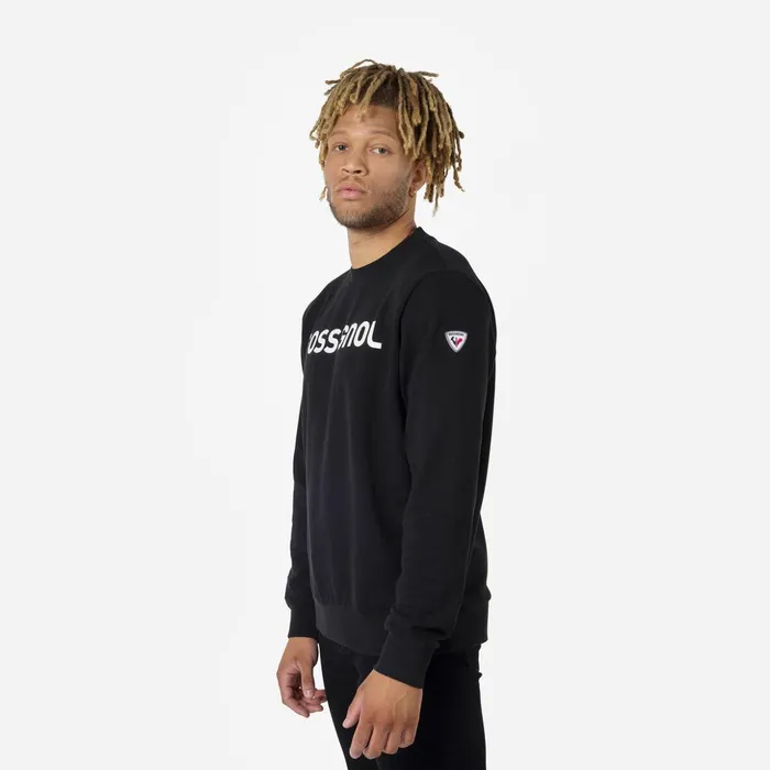 Men Men039s Logo Fleece Sweatshirt Round Neck Black200 Rossignol Sweatshirts and Pullovers
